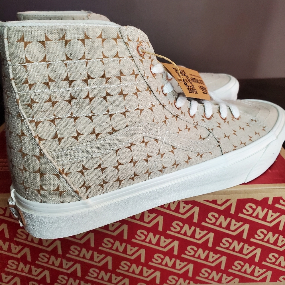 Vans Sk8-Hi Tapered Eco Theory Checkerboard Port Men Size 10.5, Women Size 12 - Picture 4 of 9